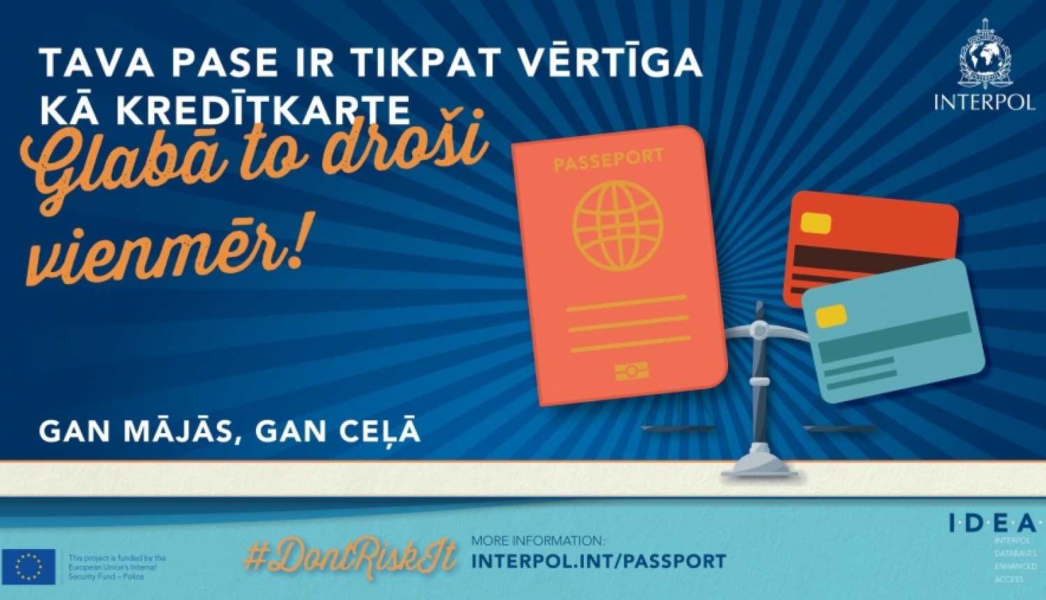 Tava pase ir tikpat vērtīga kā kredītkarte. Glabā to droši vienmēr!